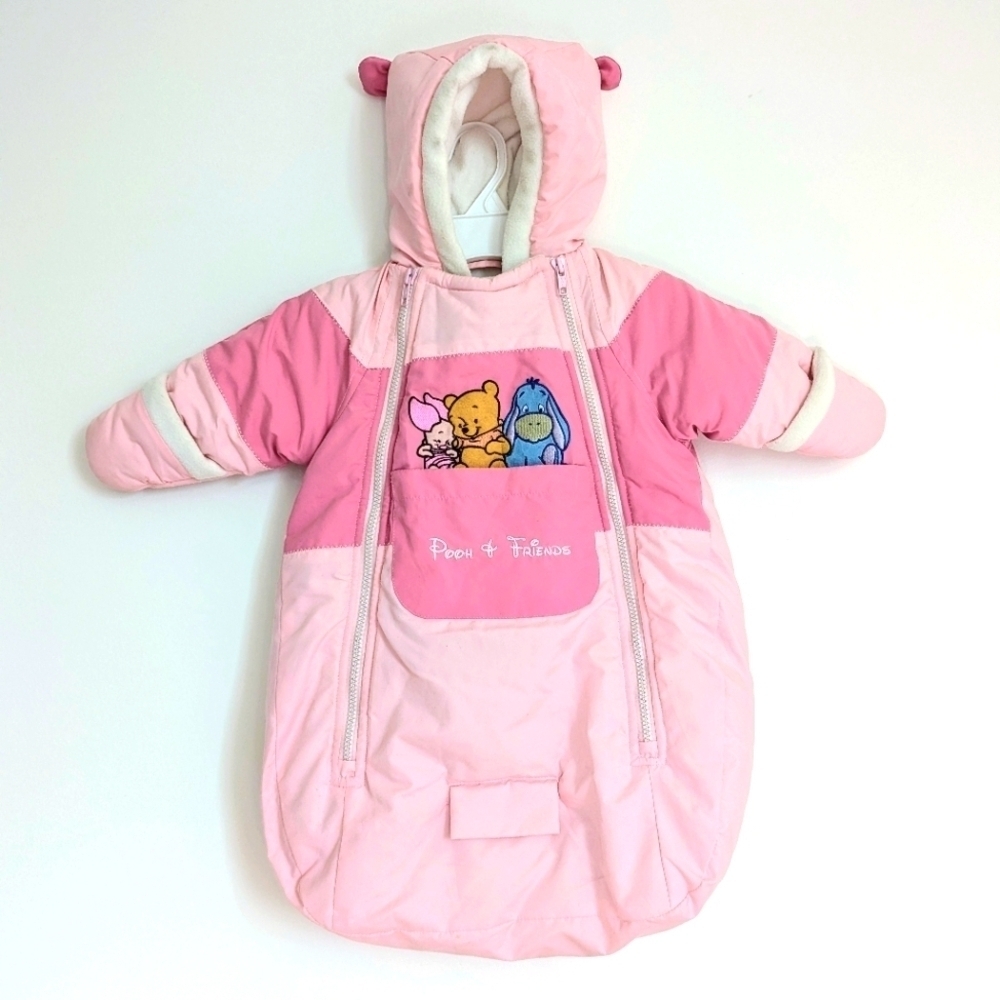 Disney Newborn Infant Baby Girl Puffer Carbag Pram Bag Snowsuit Bunting 3-6 M